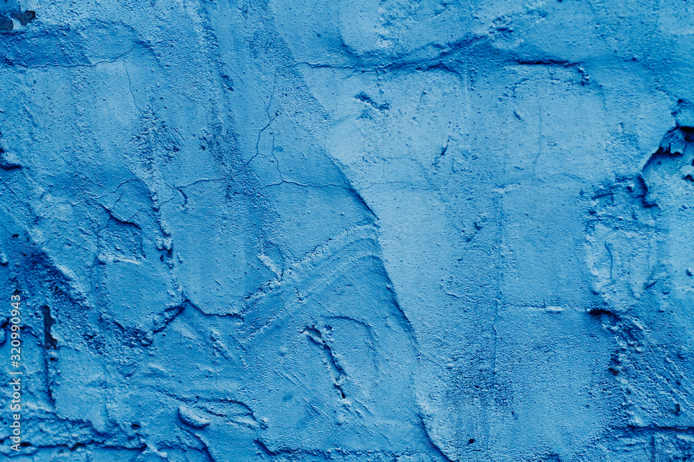 Color of the year 2020. Classic Blue. Concrete flat surface with a texture.