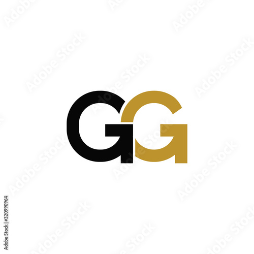 initial letter gg logo vector designs