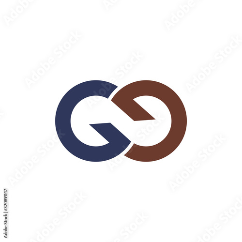 gg letter logo design template