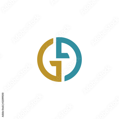 gg letter logo design template