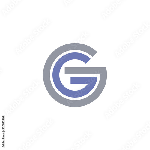 Initial letter gg logo vector design template