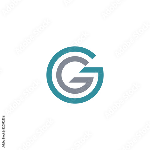 Initial letter gg logo vector templates