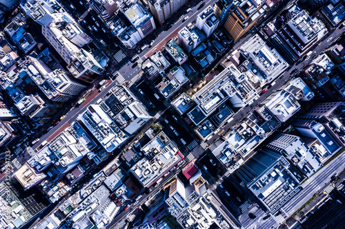 ビル群の空撮