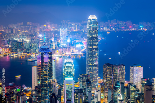Beautiful night view of Hong Kong.. © 昊 周