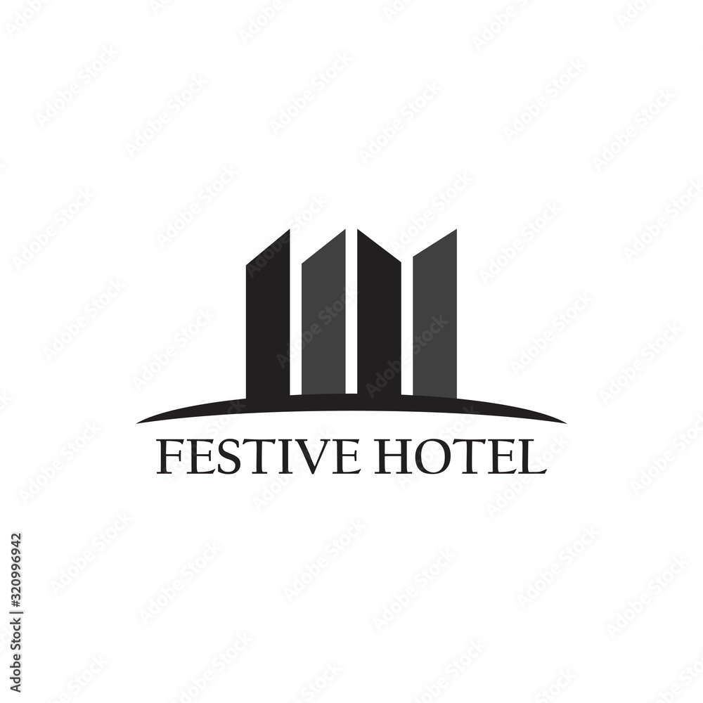 Festive Hotel Logo Simple Templates and Vector