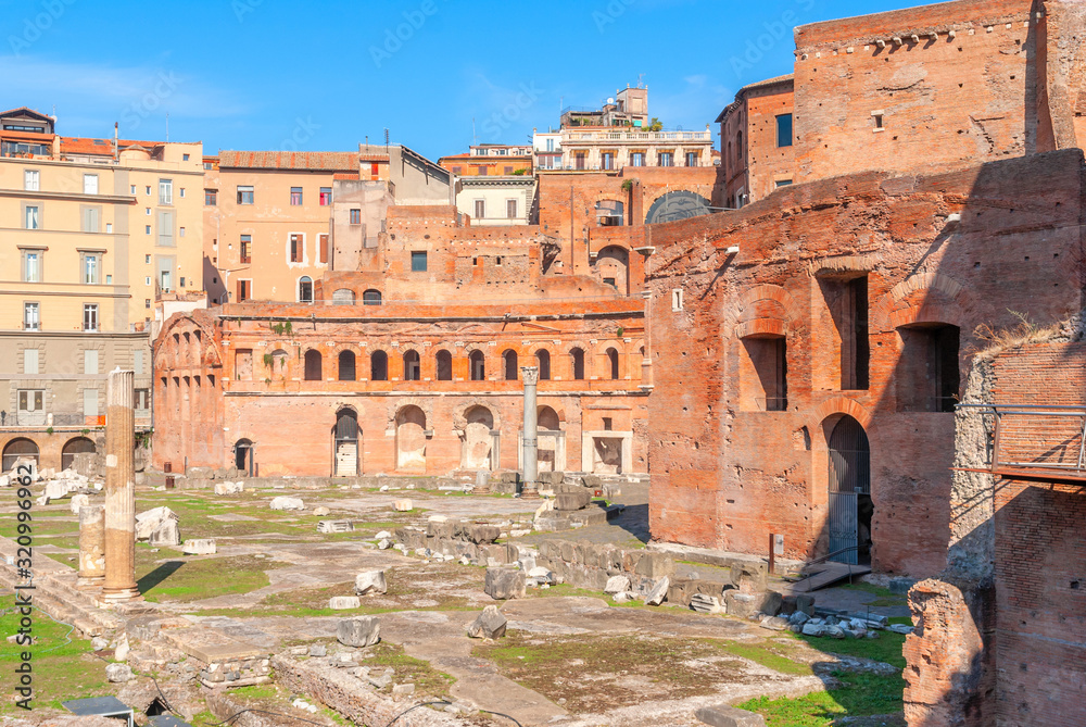 Roman forum. Imperial forum of Emperor Augustus. Rome,
