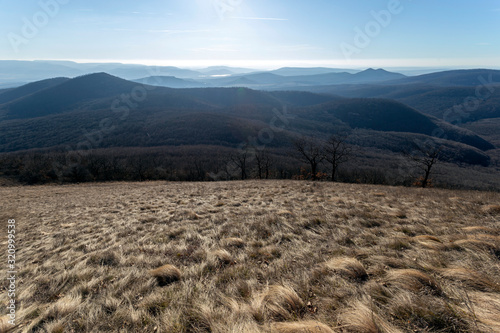 Borzsony mountain peaks view from the So-hegy photo