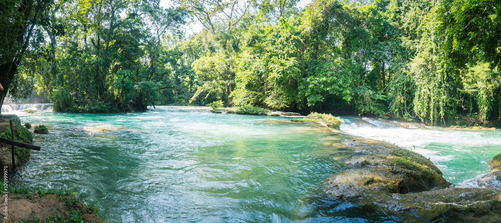 Blue River Agua Azul in Mexico