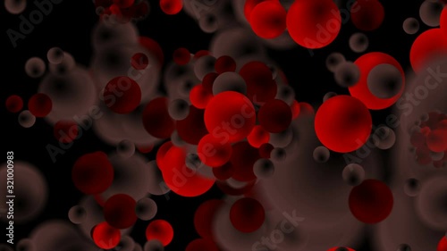 Wallpaper Mural Coronavirus 2019-nCoV from China. Red moving molecules and threatening bacteria on dark background. Seamless looping. Video animation Ultra HD 4K 3840x2160 Torontodigital.ca