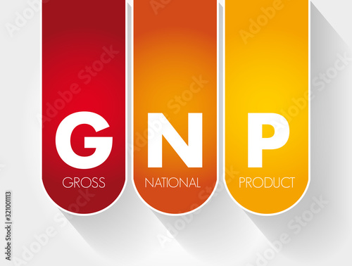 GNP - Gross National Product acronym, business concept background
