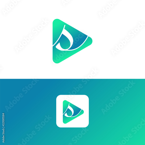 Free Download s letter logo Icon play button with combination of initial letter S - GFXLoad