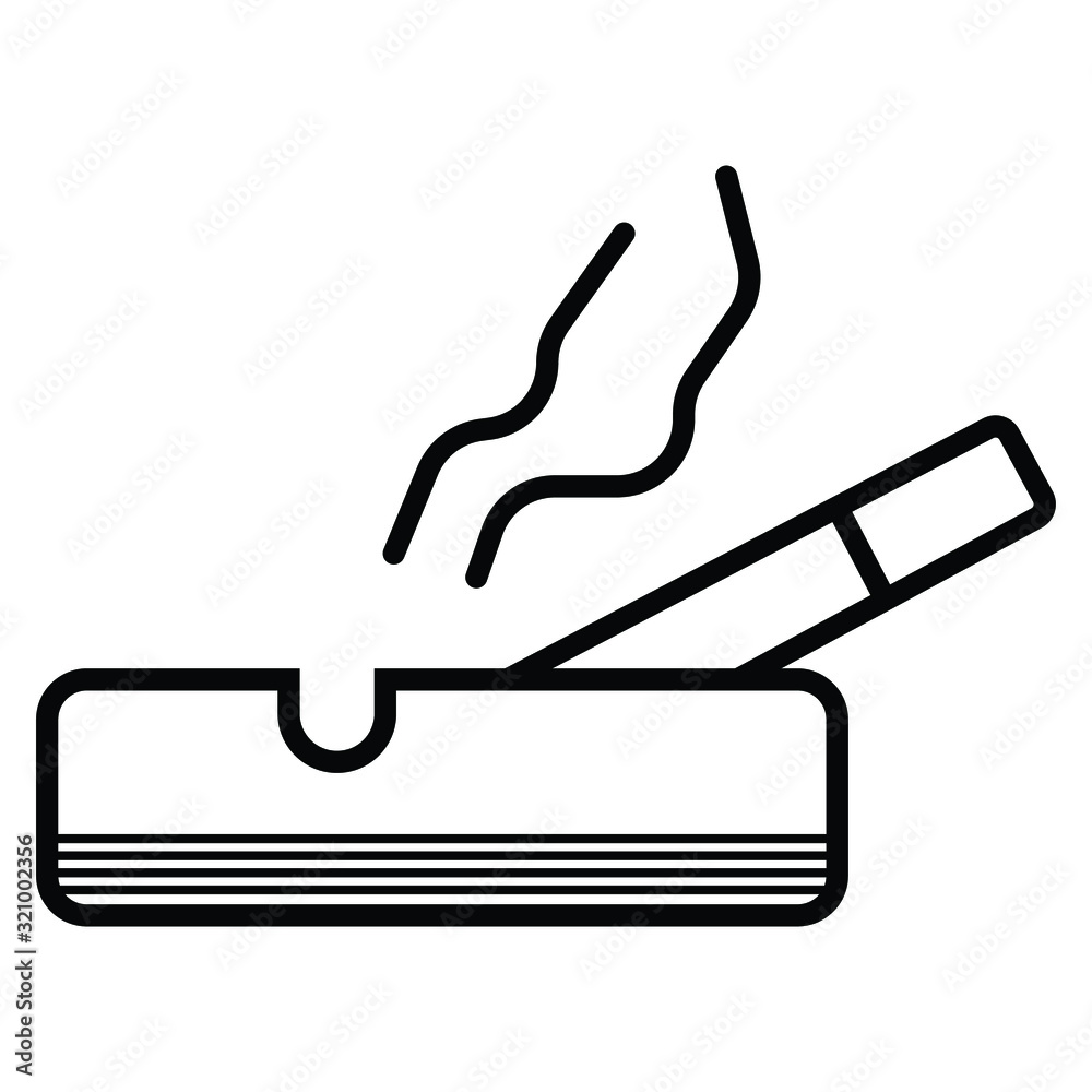 Smoke cigarette icon vector photo Smoke cigarette icon vector photo