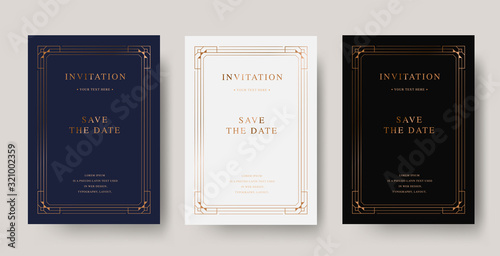 Vintage copper luxury vector invitation card