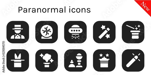 Modern Simple Set of paranormal Vector filled Icons