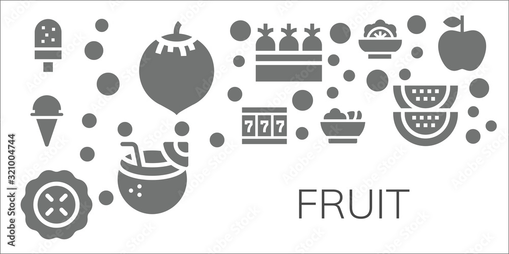 fruit icon set