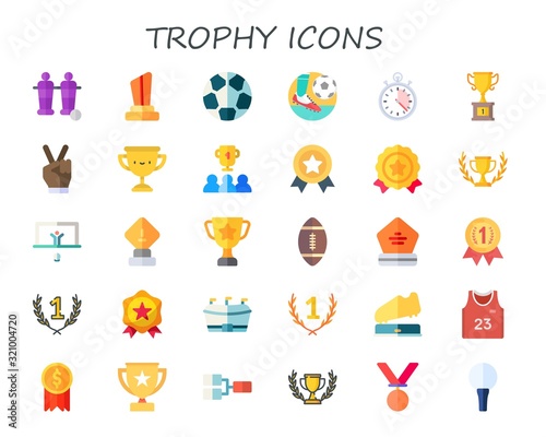 trophy icon set