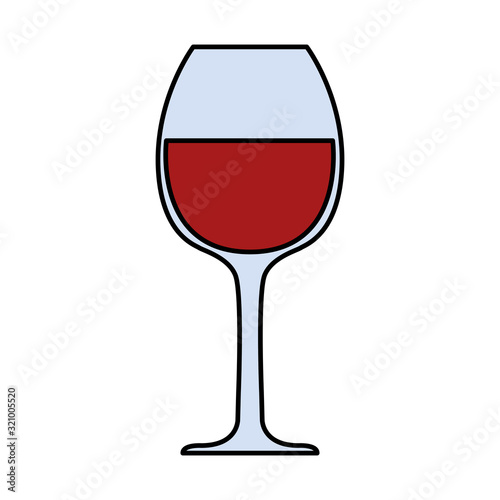 wine glass on white background