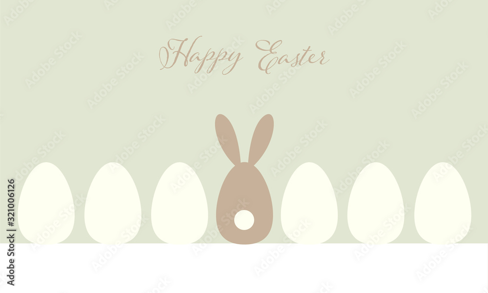 Happy Easter - Schlichte, abstrakte Geschenkkarte in Grün	