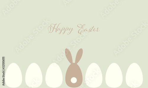 Happy Easter - Schlichte, abstrakte Geschenkkarte in Grün	
