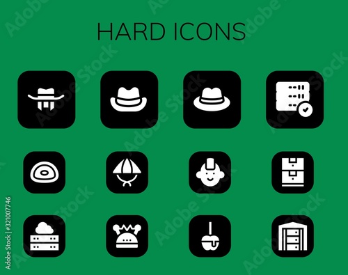 Modern Simple Set of hard Vector filled Icons
