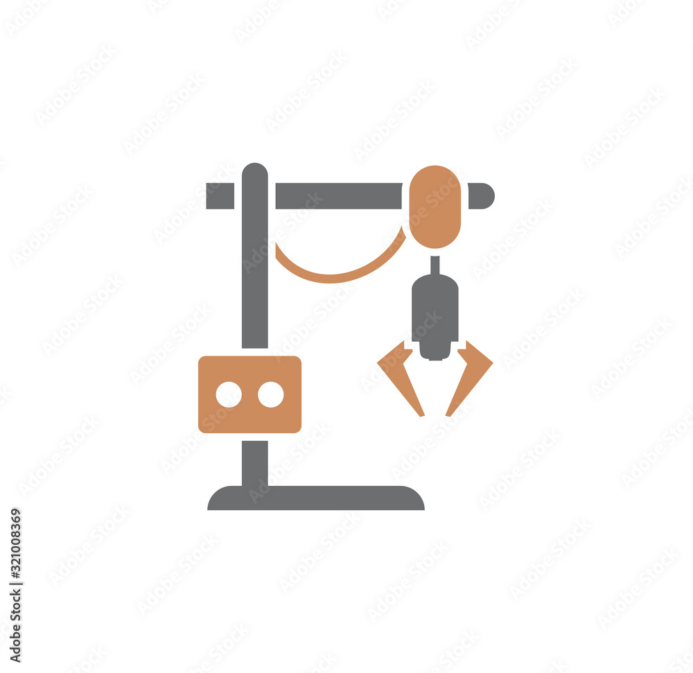 Robotic manufacture related icon on background for graphic and web design. Creative illustration concept symbol for web or mobile app Robotic manufacture related icon on background for graphic and web design. Creative illustration concept symbol for web or mobile app