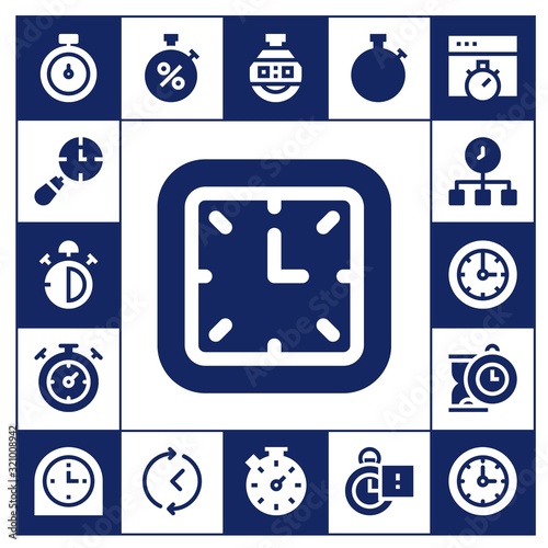 Modern Simple Set of interval Vector filled Icons