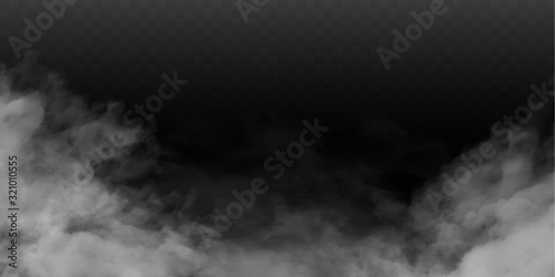 Stampa su tela Fog or smoke isolated transparent special effect