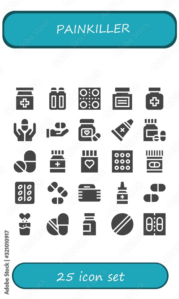 painkiller icon set painkiller icon set
