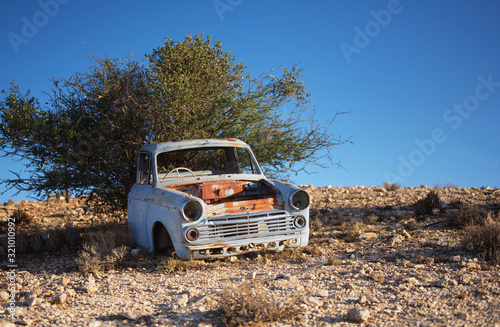 old scrap car in desert © byaz3