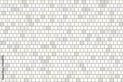Abstract white and gray square brick wall pattern artwork background. illustration vector eps10