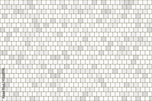 Abstract white and gray square brick wall pattern artwork background. illustration vector eps10