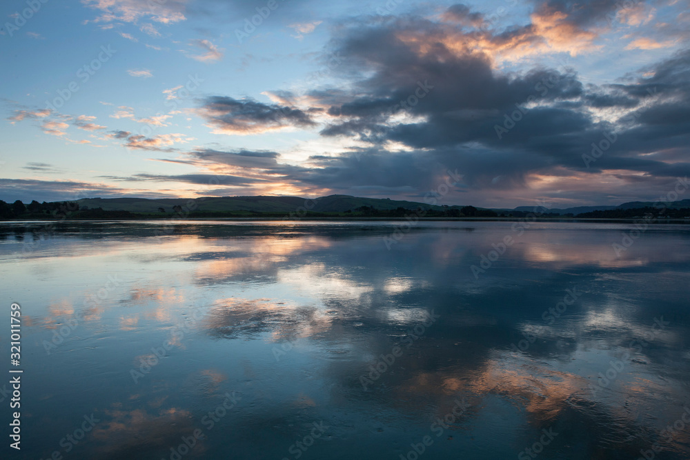 Sunset at beach and coast