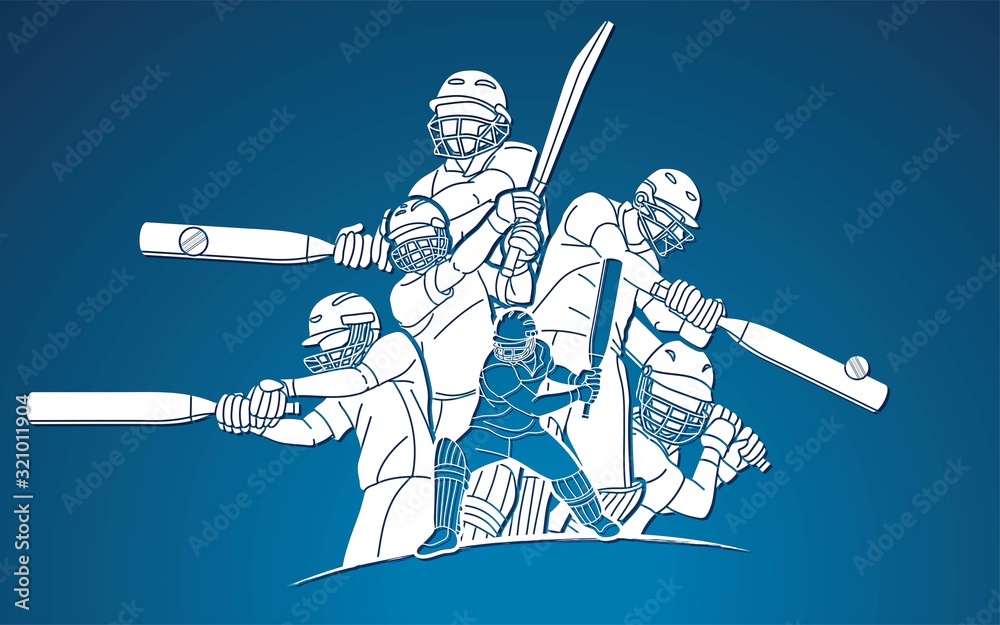 Baseball player action cartoon sport graphic - Stock