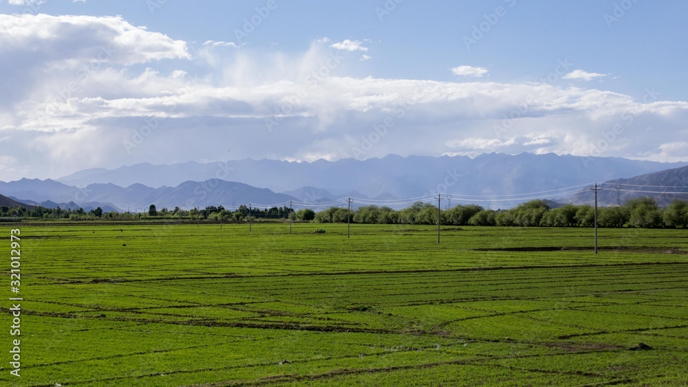 A big agricultural field in Tibet