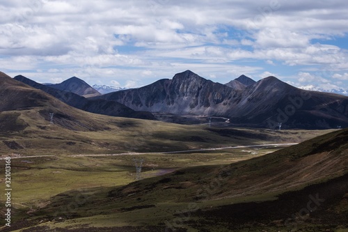 The mountain road on Tibet 