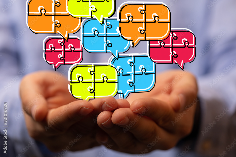 speech bubbles. People Chatting. Vector illustration of a communication concept, relating to feedback speech bubbles. People Chatting. Vector illustration of a communication concept, relating to feedback