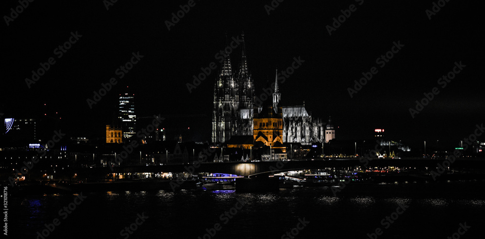 Cologne city at night