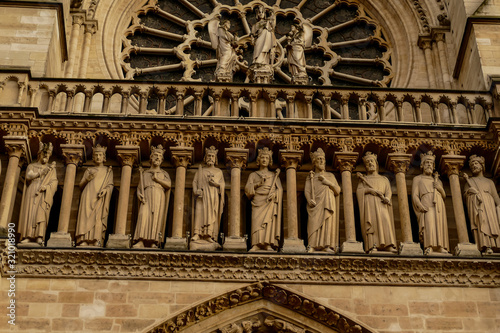 Notre Dame de paris Church cathedral, Photo image a Beautiful panoramic view of Paris Metropolitan City photo