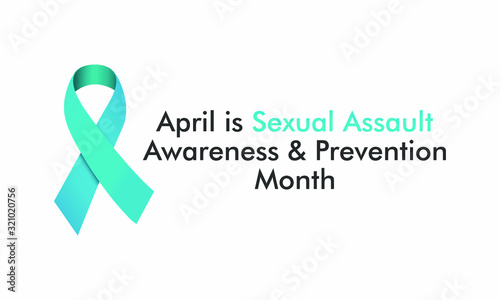 Vector illustration on the theme of Sexual Assault Awareness and prevention month of April.