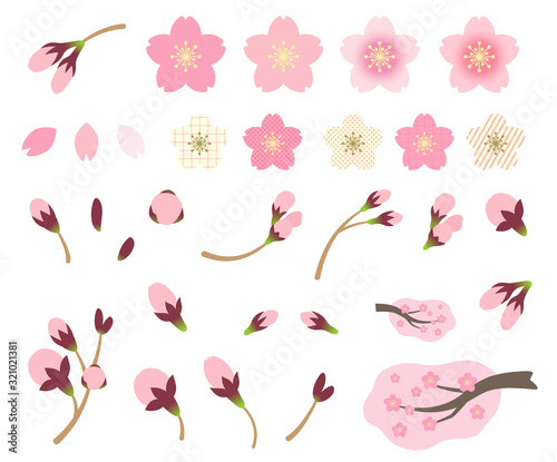 桜　イラスト素材　セット