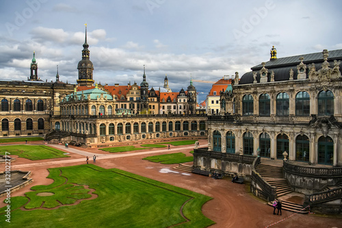Baroque palace and park complex Zwinger in Dresden, Saxony, Germany. November 2019