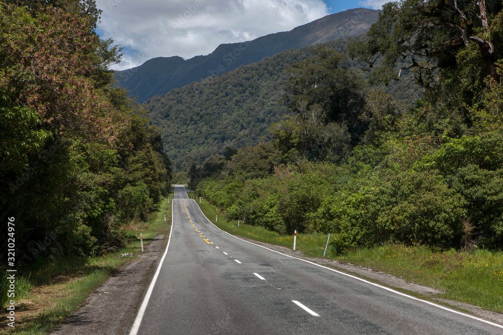 Highway 6 Westcoast. Near Bruce Bay New Zealand