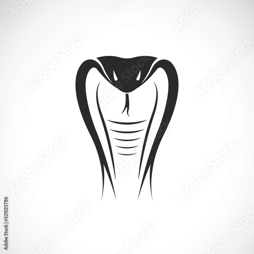 Vector of snake head design on white background. Animals. Reptile. Cobra logo or icon. Easy editable layered vector illustration.