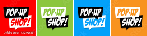Pop-up shop on speech bubble