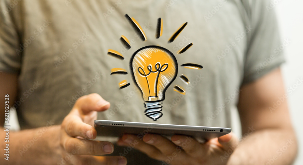 solution concept business idea lamp solution concept business idea lamp