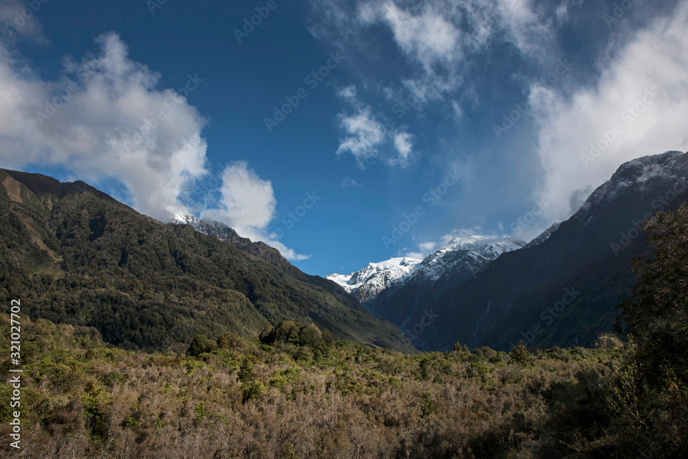 Franz Josef Glacier. Mountains. New Zealand. Snow Franz Josef Glacier. Mountains. New Zealand. Snow