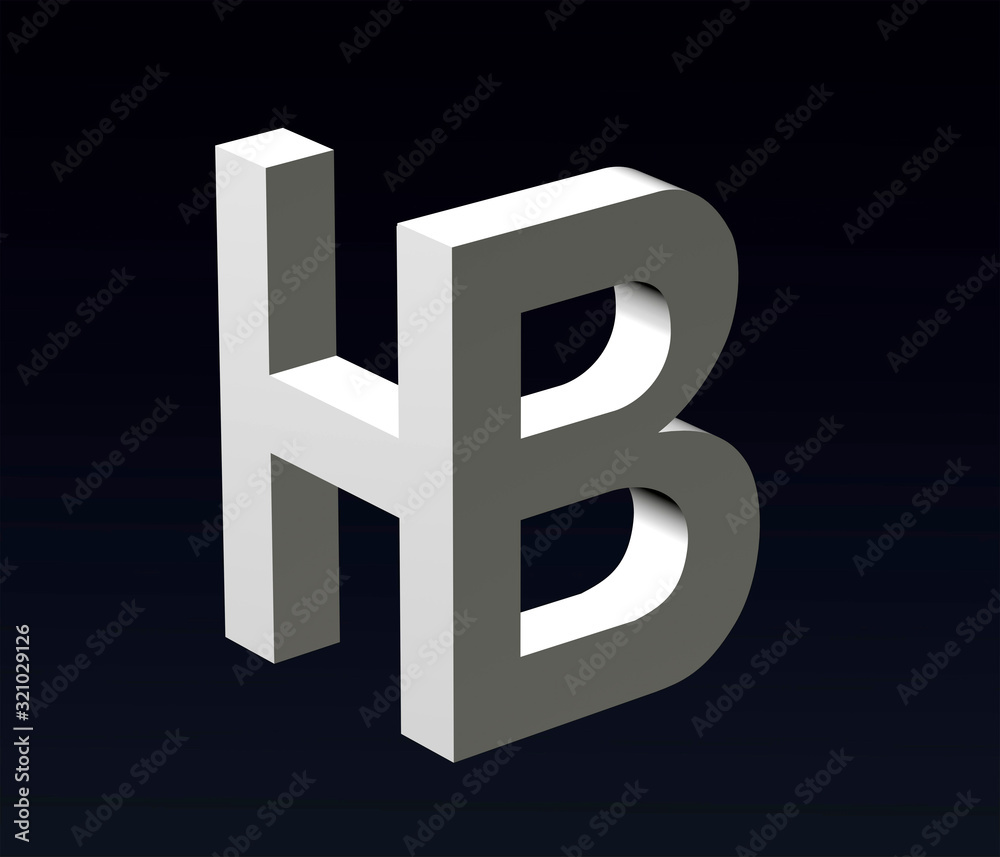 Font stylization of letters J, and X, B, E, A, D, font composition of the logo. 3D rendering. Font stylization of letters J, and X, B, E, A, D, font composition of the logo. 3D rendering.