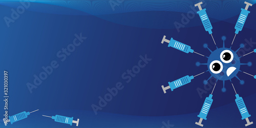 Web banner for agitation of prophylaxis against viral diseases in medical institutions, the concept of the benefits of vaccination for human health