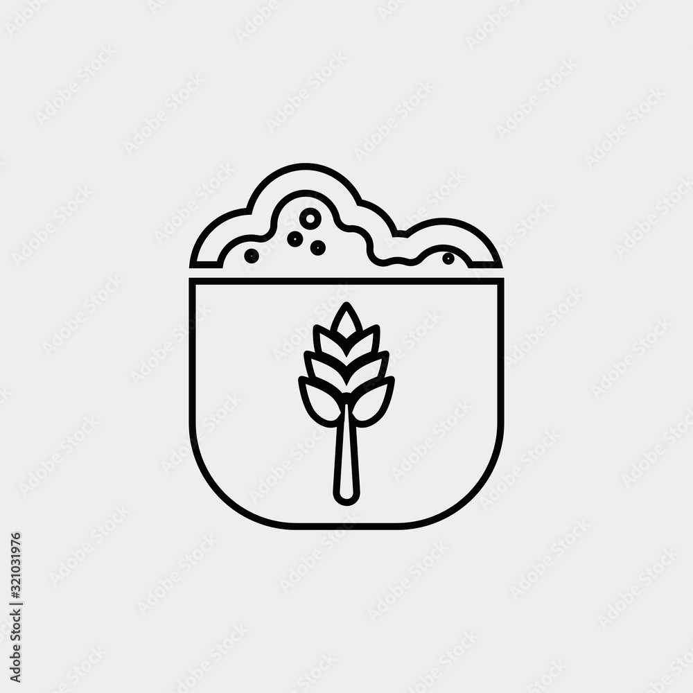 bag of wheat icon vector illustration and symbol for website and graphic design bag of wheat icon vector illustration and symbol for website and graphic design