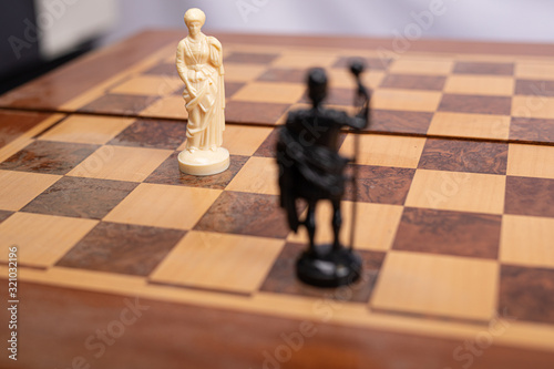 King and Queen Chess piece ...